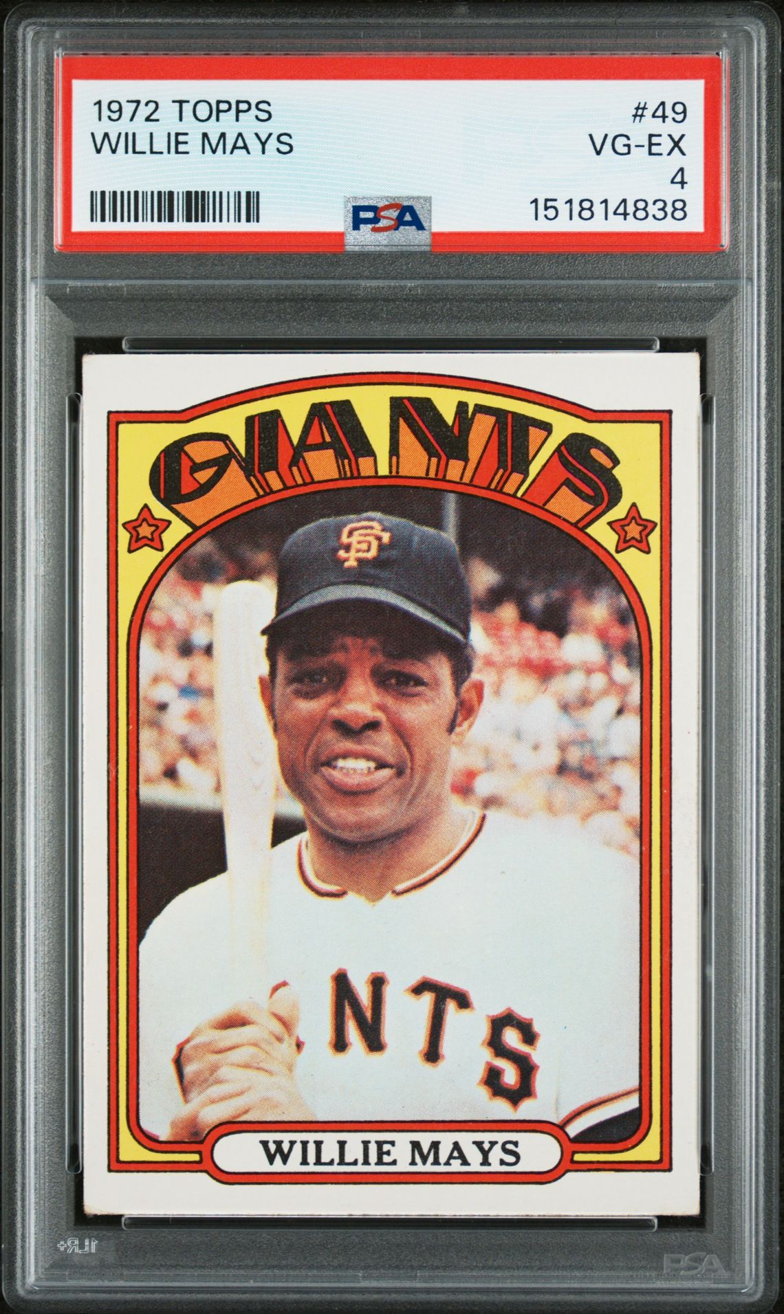 1972 Topps TOPPS #49 Willie Mays front