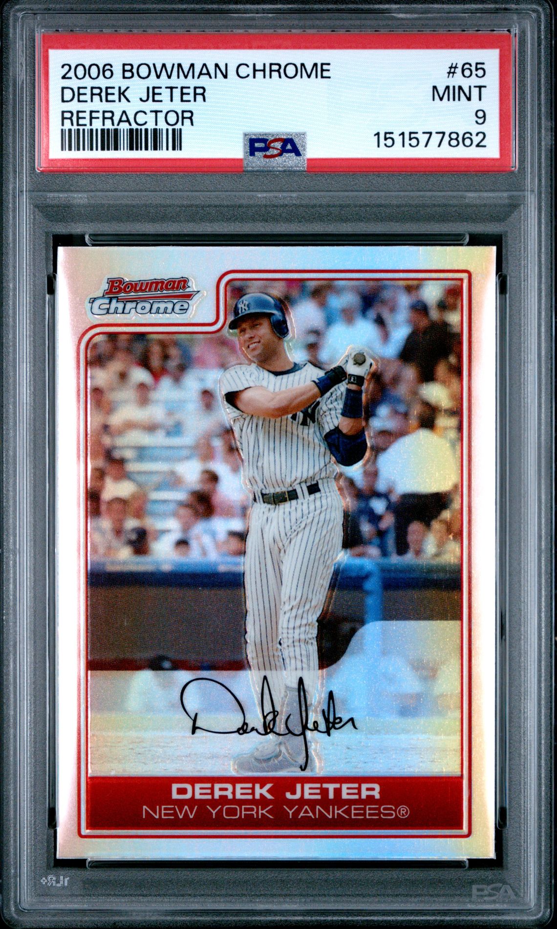 2006 Bowman BOWMAN CHROME REFRACTOR #65 Derek Jeter front