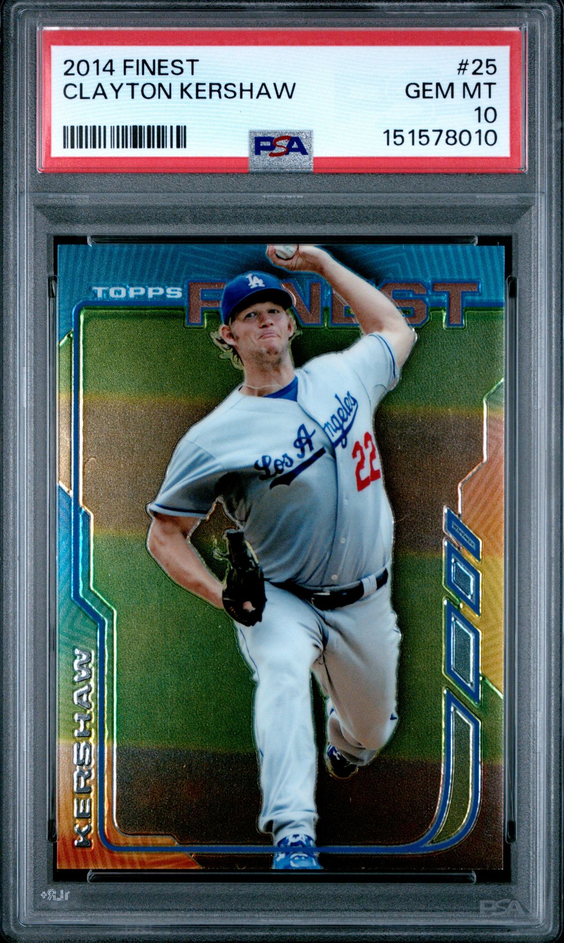 2014 Finest FINEST #25 Clayton Kershaw front
