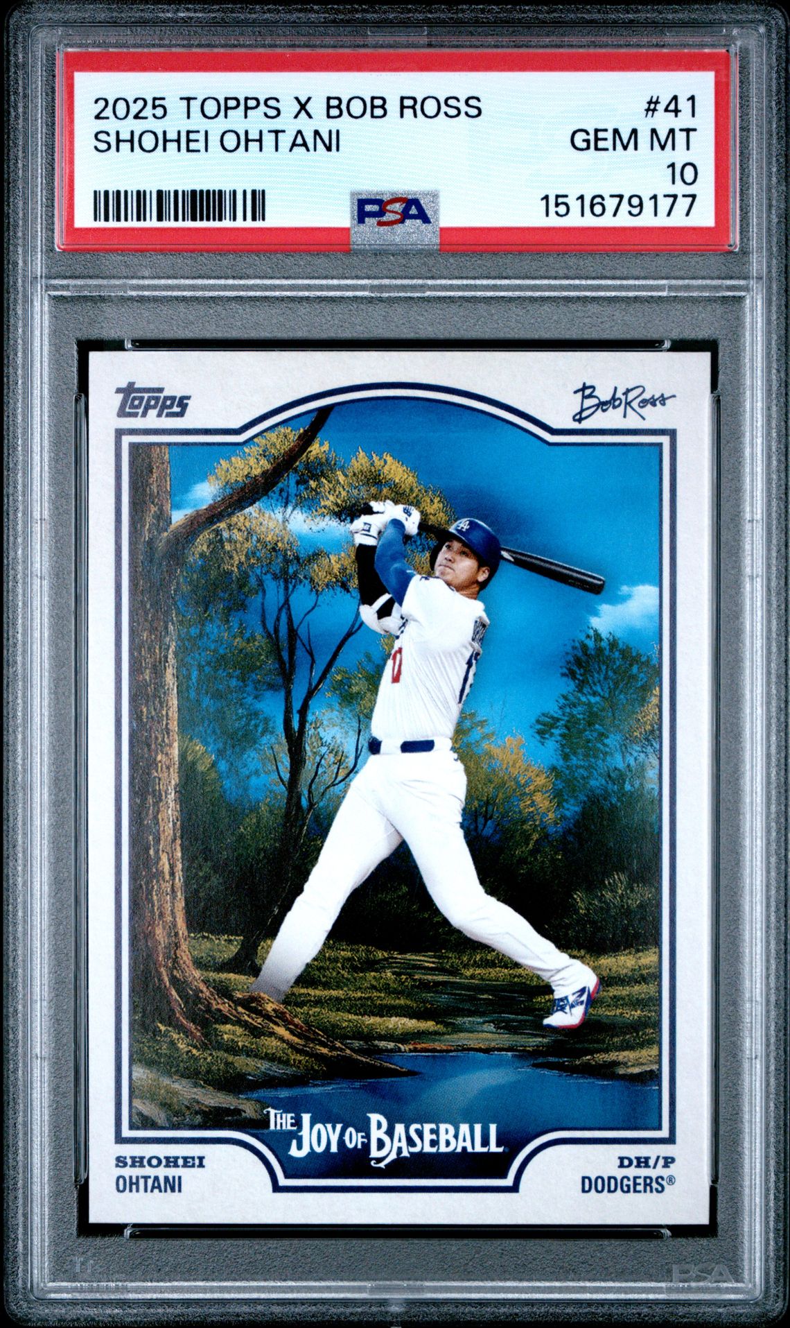 2025 Topps X Bob Ross The Joy Of Baseball Shohei Ohtani #41 Gem Mt 10 front