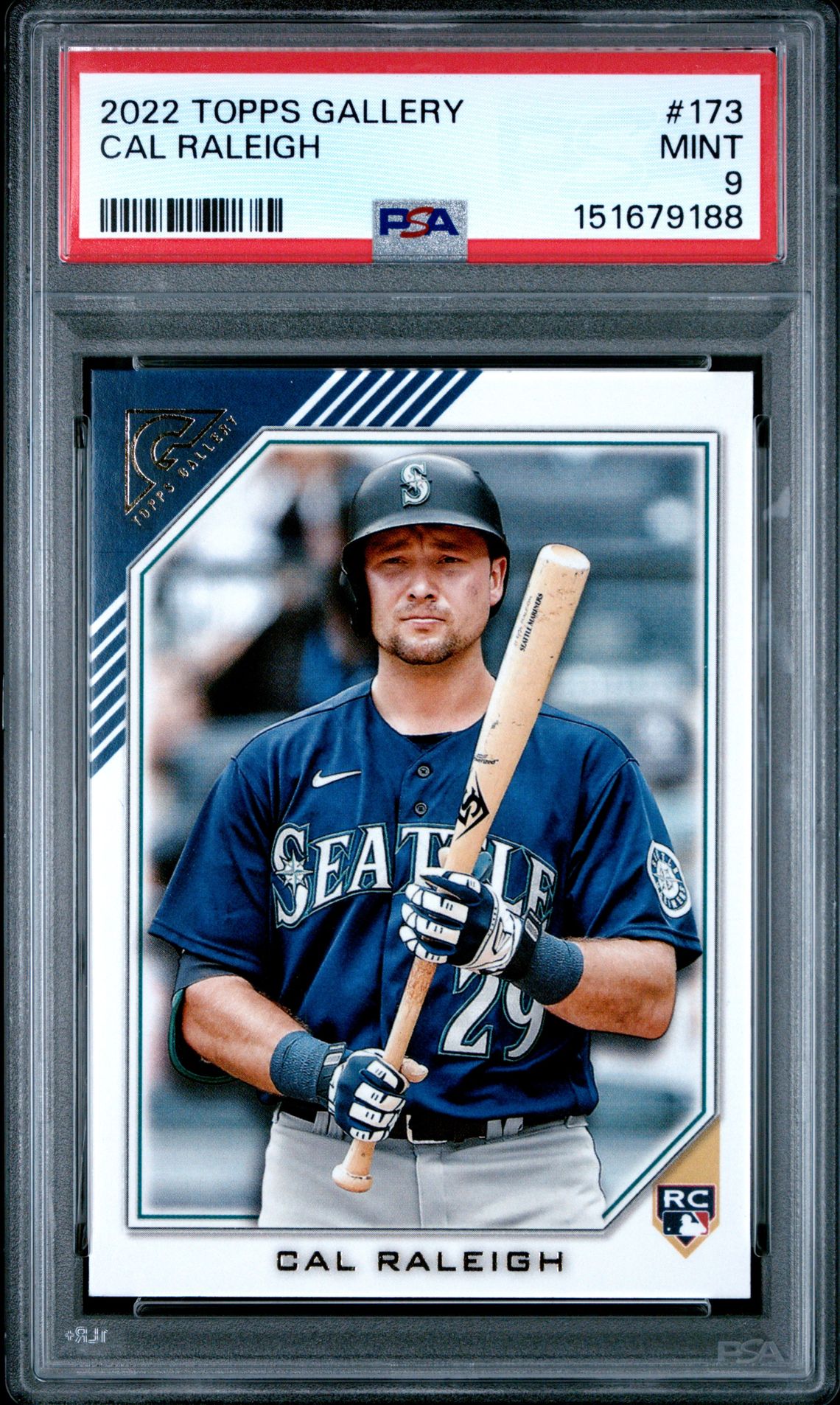 2022 Topps Gallery Cal Raleigh #173 Mint 9 front
