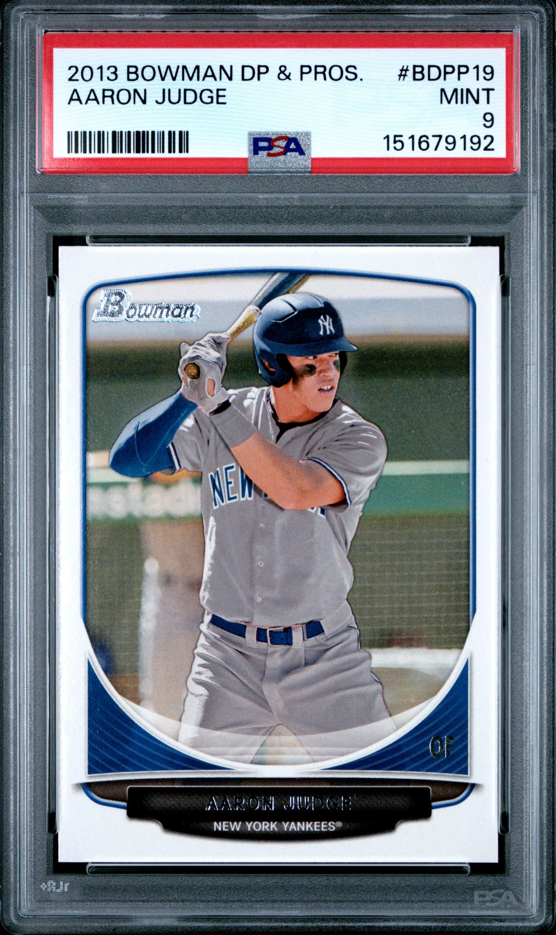 2013 Bowman Draft Picks & Prospects Aaron Judge #Bdpp19 Mint 9 front