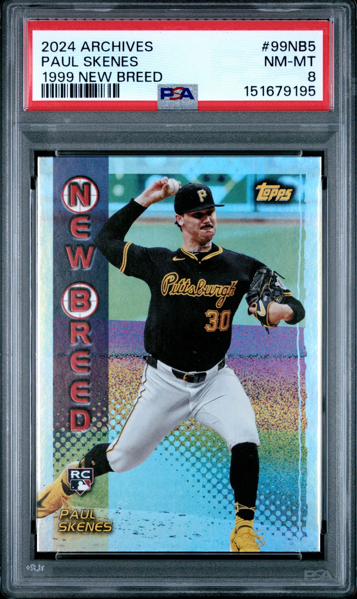 2024 Topps Archives 1999 New Breed Paul Skenes #99Nb5 Nm-Mt 8 front