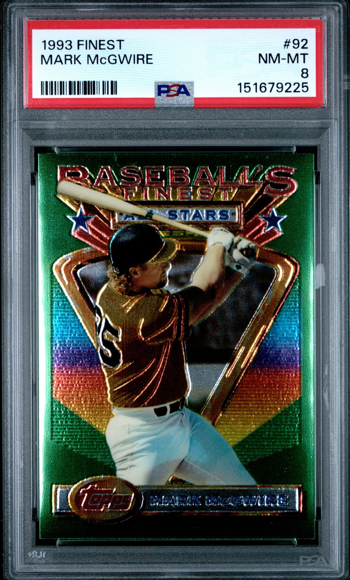 1993 Finest Mark Mcgwire #92 Nm-Mt 8 front