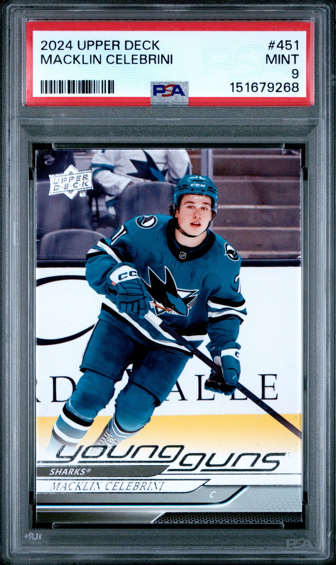 2024 Upper Deck Macklin Celebrini #451 Mint 9 front
