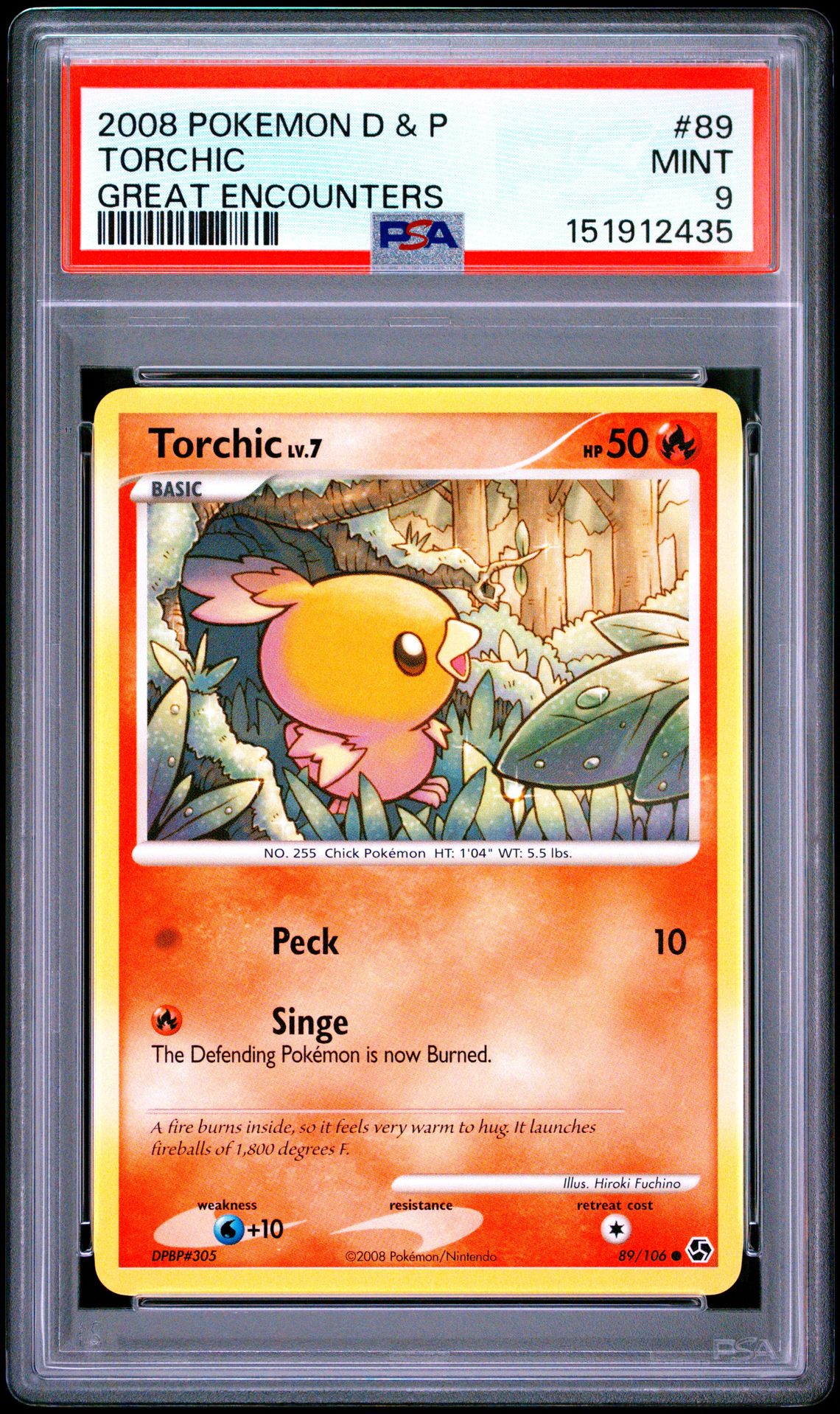 2008 Pokemon POKEMON DIAMOND & PEARL GREAT ENCOUNTERS #89 Torchic front