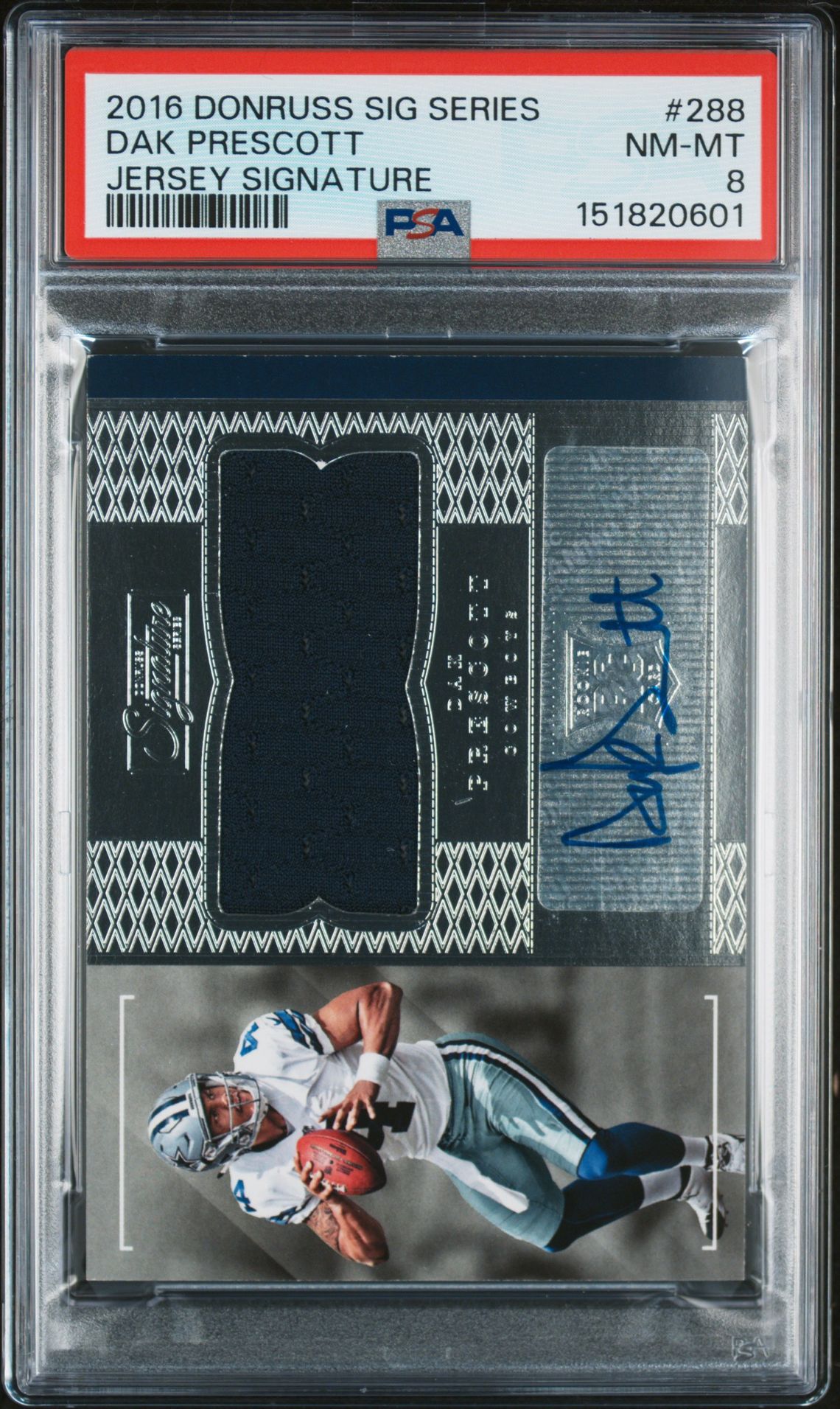 2016 Panini Donruss Signature Series Dak Prescott #288 (Jersey Signature) Nm-Mt 8 front