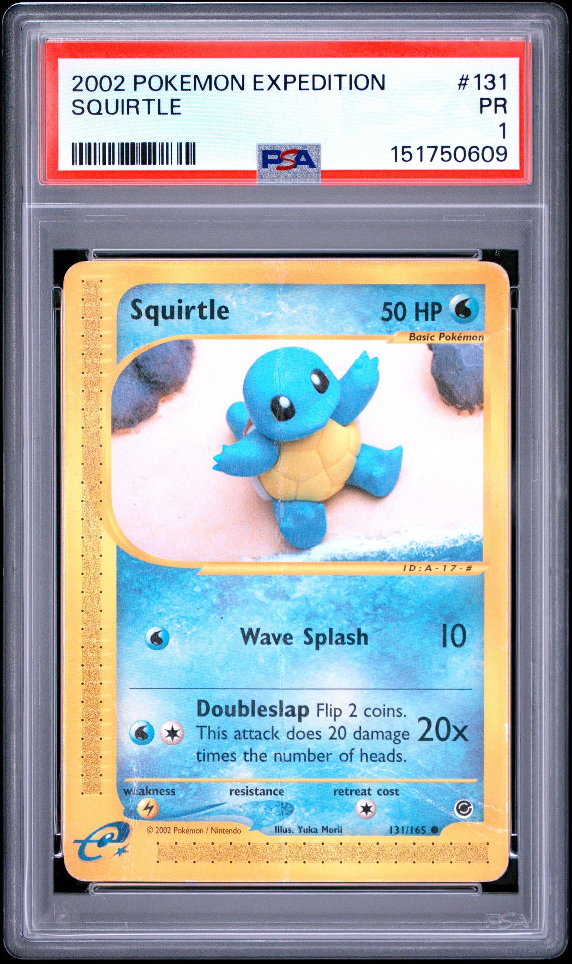 2002 Pokemon Expedition Base Set #131 Squirtle front