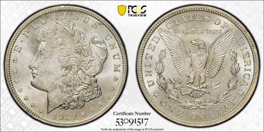 1921 $1 Morgan MS63