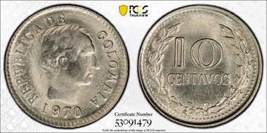 1970 10C KM-236 MS63