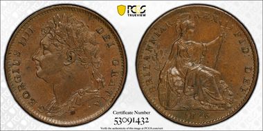 1826 1/4D S-3822 Large Head MS64BN