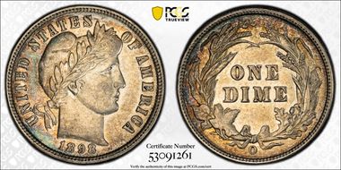 1898-O 10C AU55