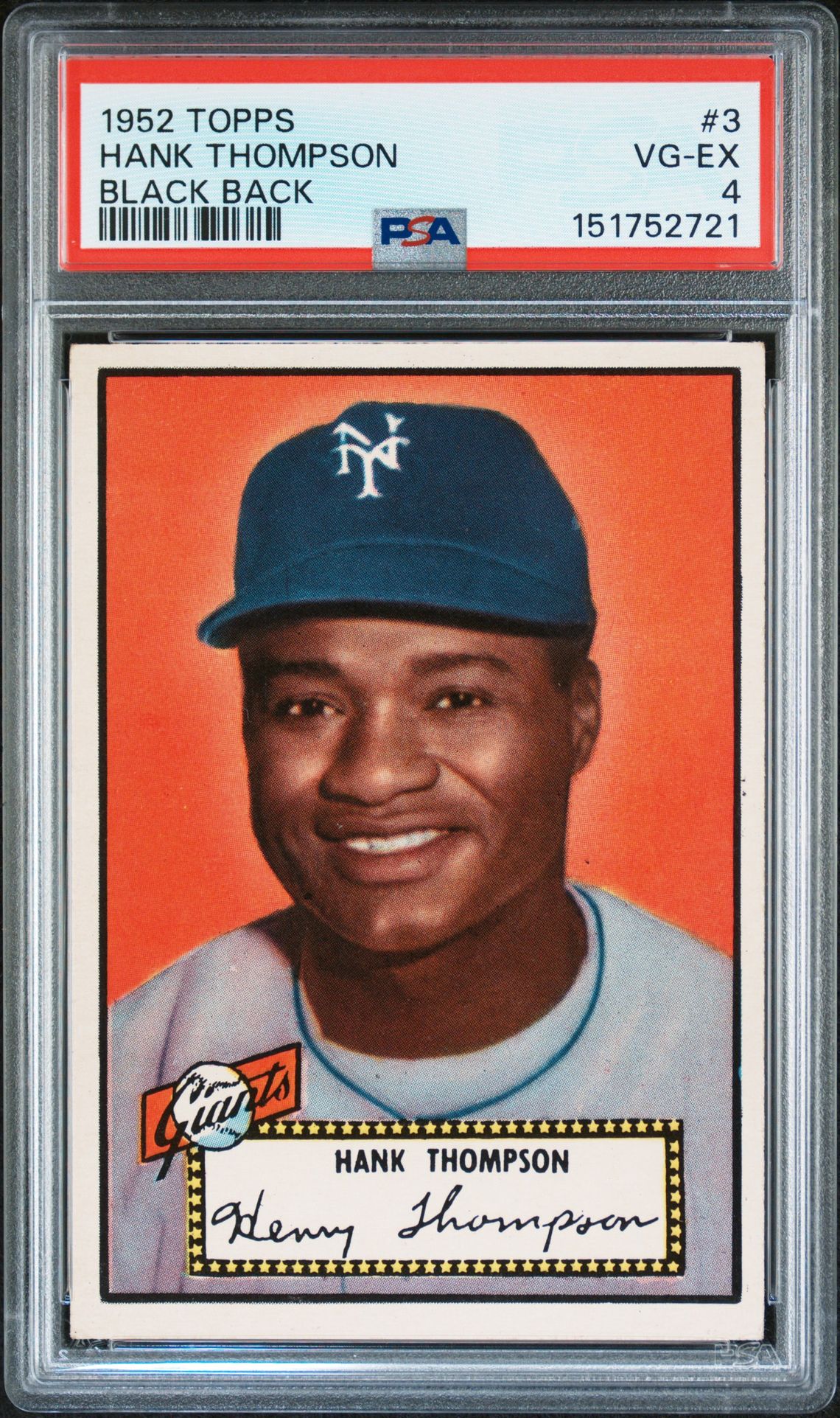 1952 Topps TOPPS #3 Hank Thompson front