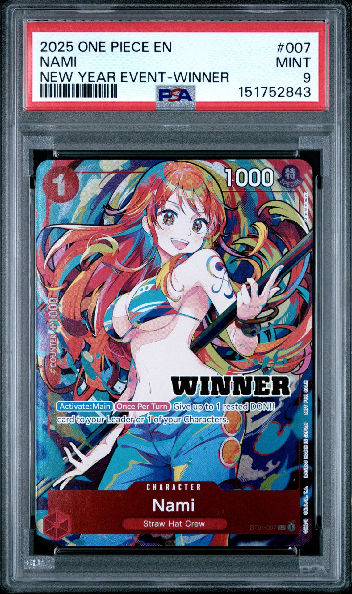 2025 One Piece ONE PIECE PROMOS NEW YEAR EVENT-WINNER #007 Nami front