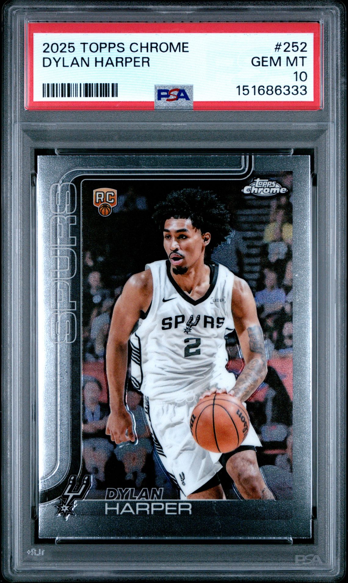 2025 Topps Chrome TOPPS CHROME GOLD REFRACTOR #252 Dylan Harper front