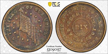 (1861-65) CWT F-214/416a, Flag of Our Union N1BN