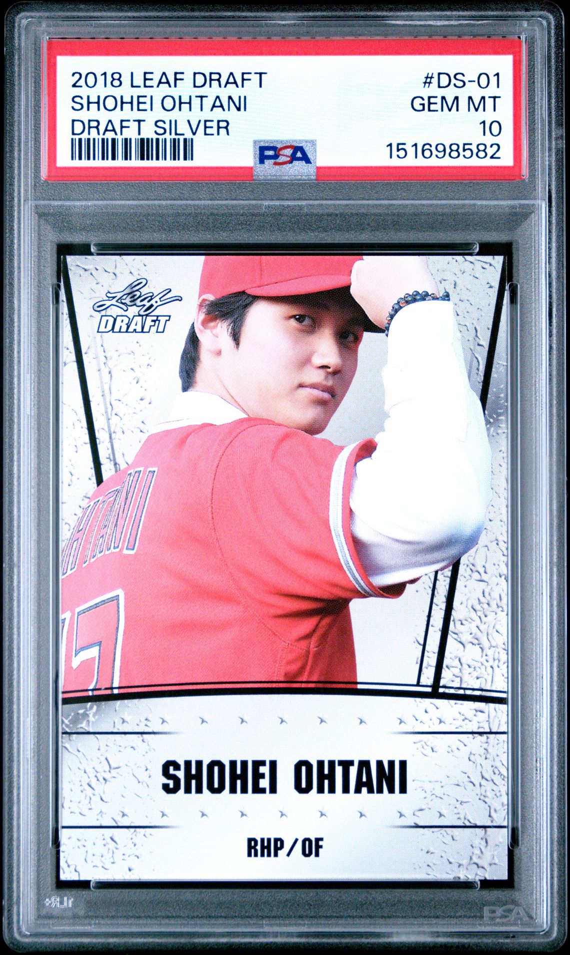 2018 Leaf LEAF DRAFT OHTANI DRAFT SILVER #DS-01 Shohei Ohtani front