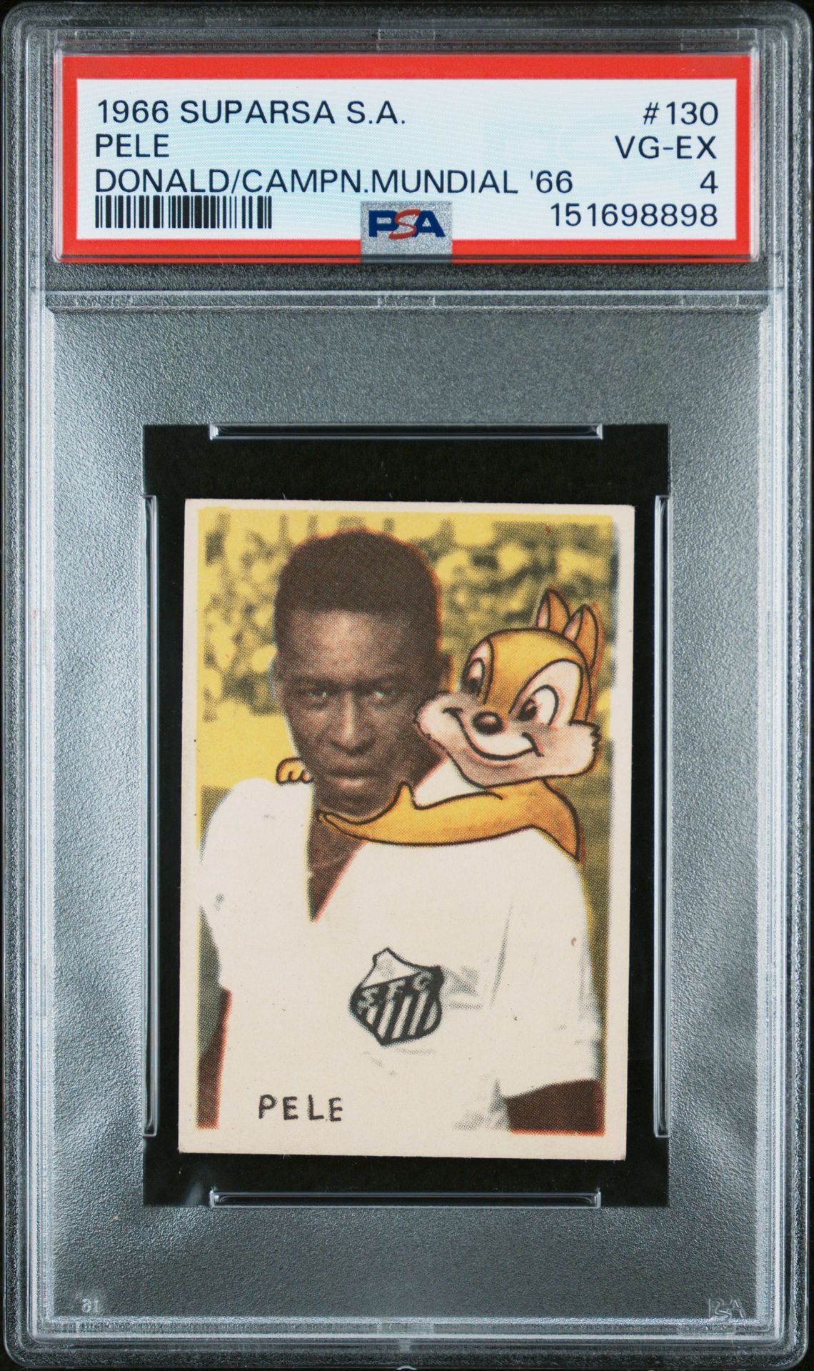 1966 SUPARSA S.A. DONALD EN EL CAMPEONATO MUNDIAL 1966 DONALD/CAMPN.MUNDIAL '66 #130 Pele front