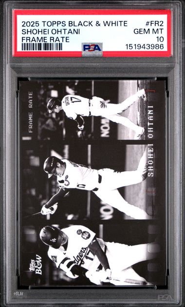 2025 Topps TOPPS BLACK AND WHITE FRAME RATE #FR2 Shohei Ohtani front
