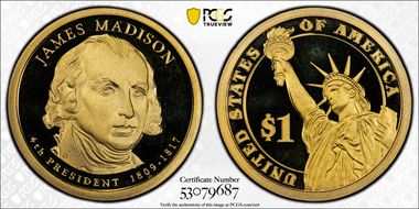 2007-S $1 James Madison PR69DCAM