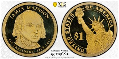 2007-S $1 James Madison PR69DCAM
