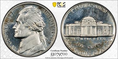 1975-S 5C PR67DCAM
