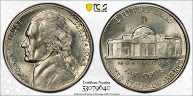 1943-D 5C MS65FS