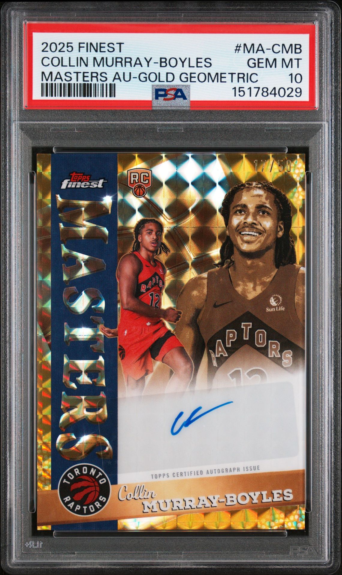2025 Topps TOPPS FINEST MASTERS AUTOGRAPHS GOLD GEOMETRIC #MA-CMB Collin Murray-Boyles front