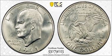 1971-S $1 Silver MS64