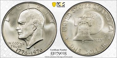 1976-S $1 Silver MS66