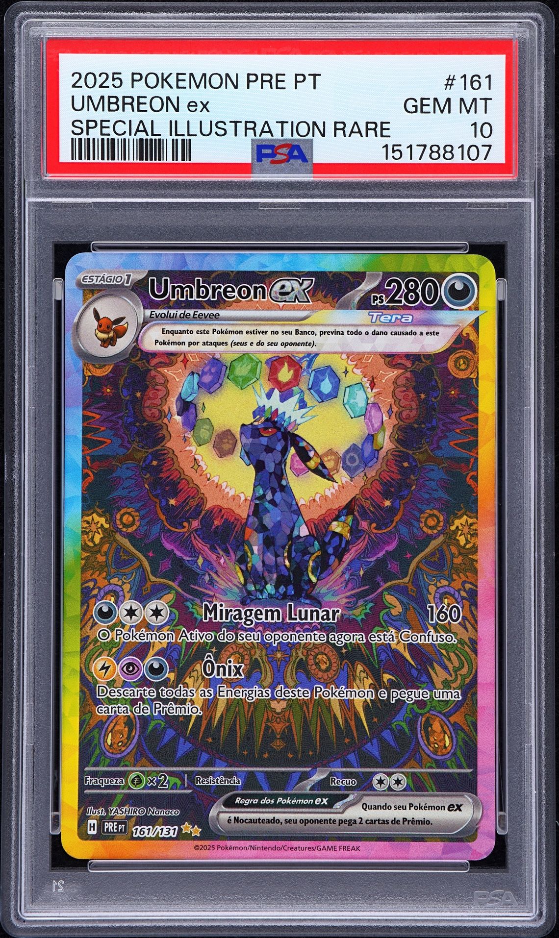 2025 Pokemon POKEMON PRE EN-PRISMATIC EVOLUTIONS SPECIAL ILLUSTRATION RARE #161 Umbreon Ex front
