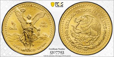 1994-Mo 1/2 oz Libertad Au MS65