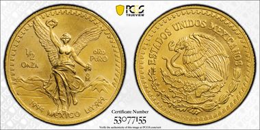 1994-Mo 1/2 oz Libertad Au MS67