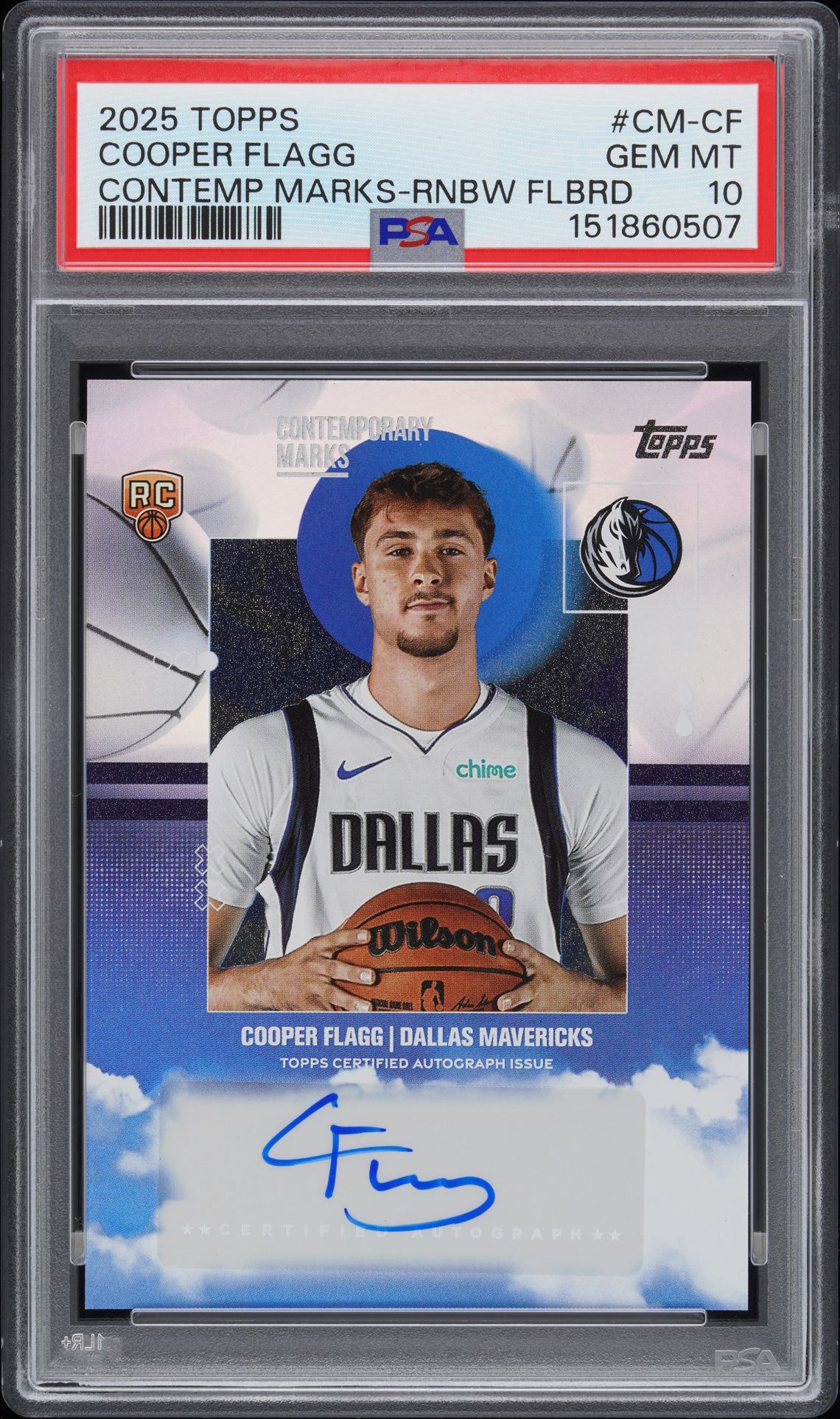 2025 Topps TOPPS CONTEMPORARY MARKS CONTEMP MARKS-RNBW FLBRD #CM-CF Cooper Flagg front