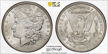 1901 $1 AU58+