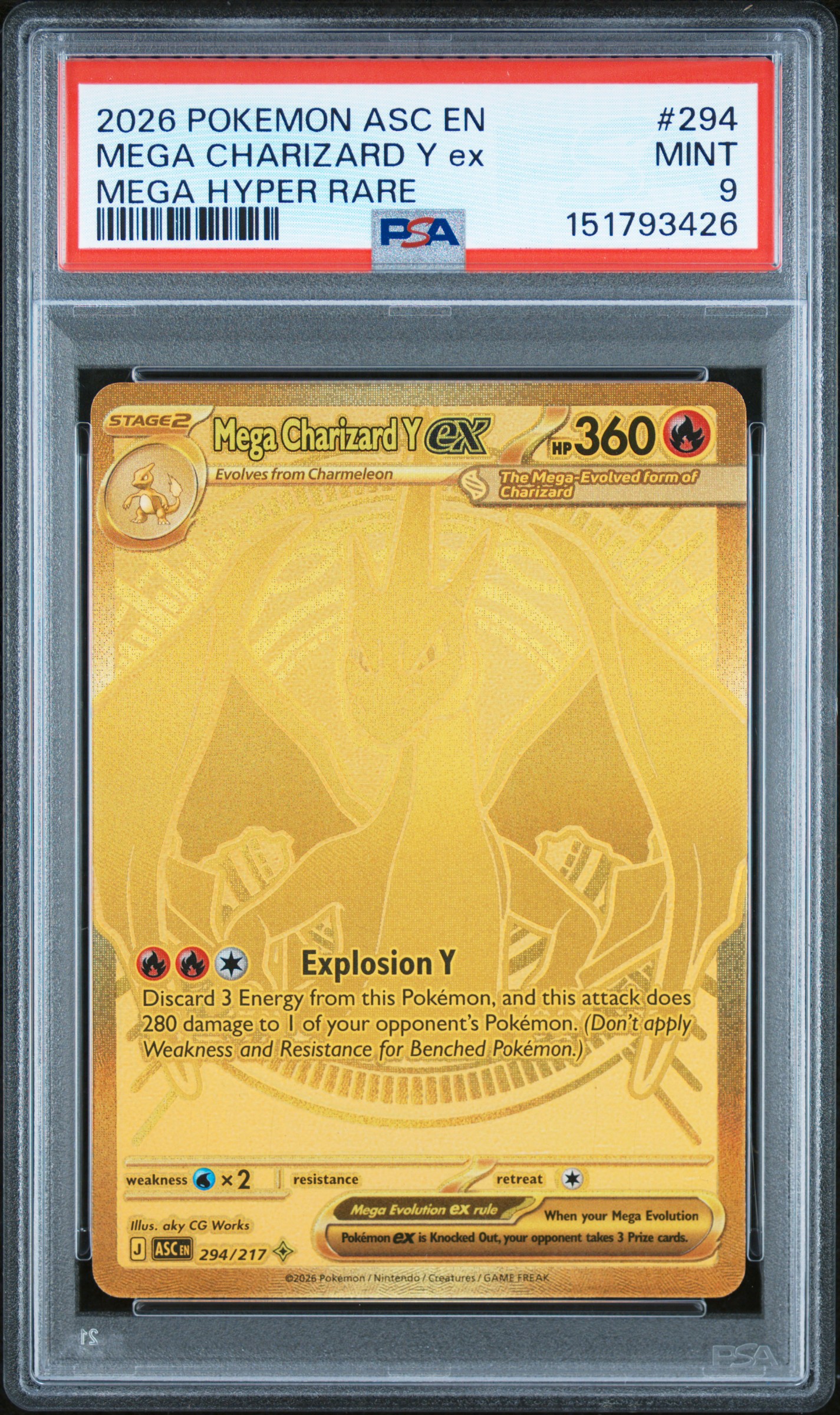 Abe's 2026 Pokemon Asc En-Ascended Heroes Mega Charizard Y Ex Mega