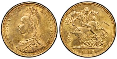 1887-S Sov S-3868A 1st Obverse Small Spread JEB MS61