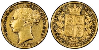 1887-M Sov S-3854A  Y. Head / Shield AU53
