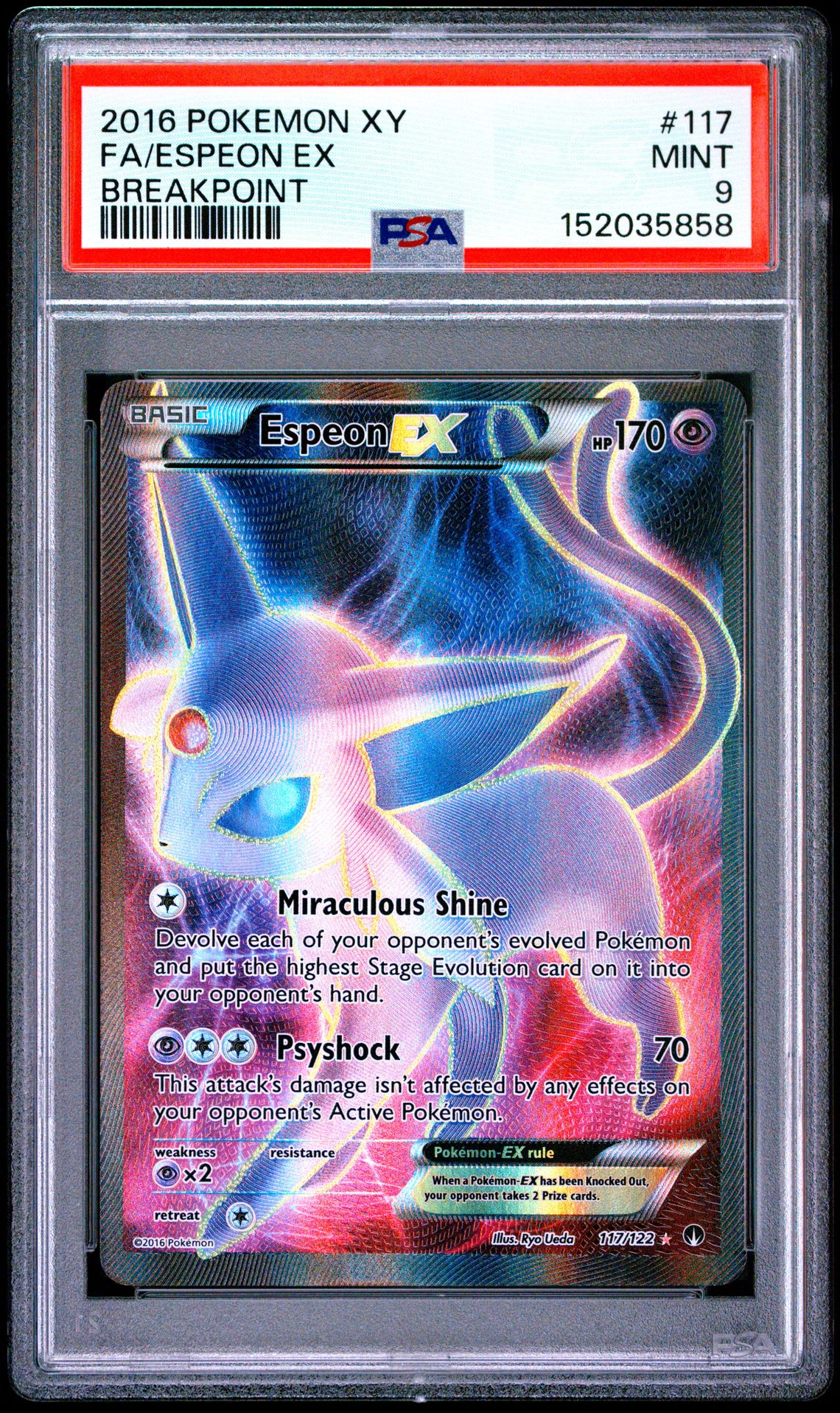 2016 Pokemon POKEMON XY BREAKPOINT #117 Fa/Espeon Ex front