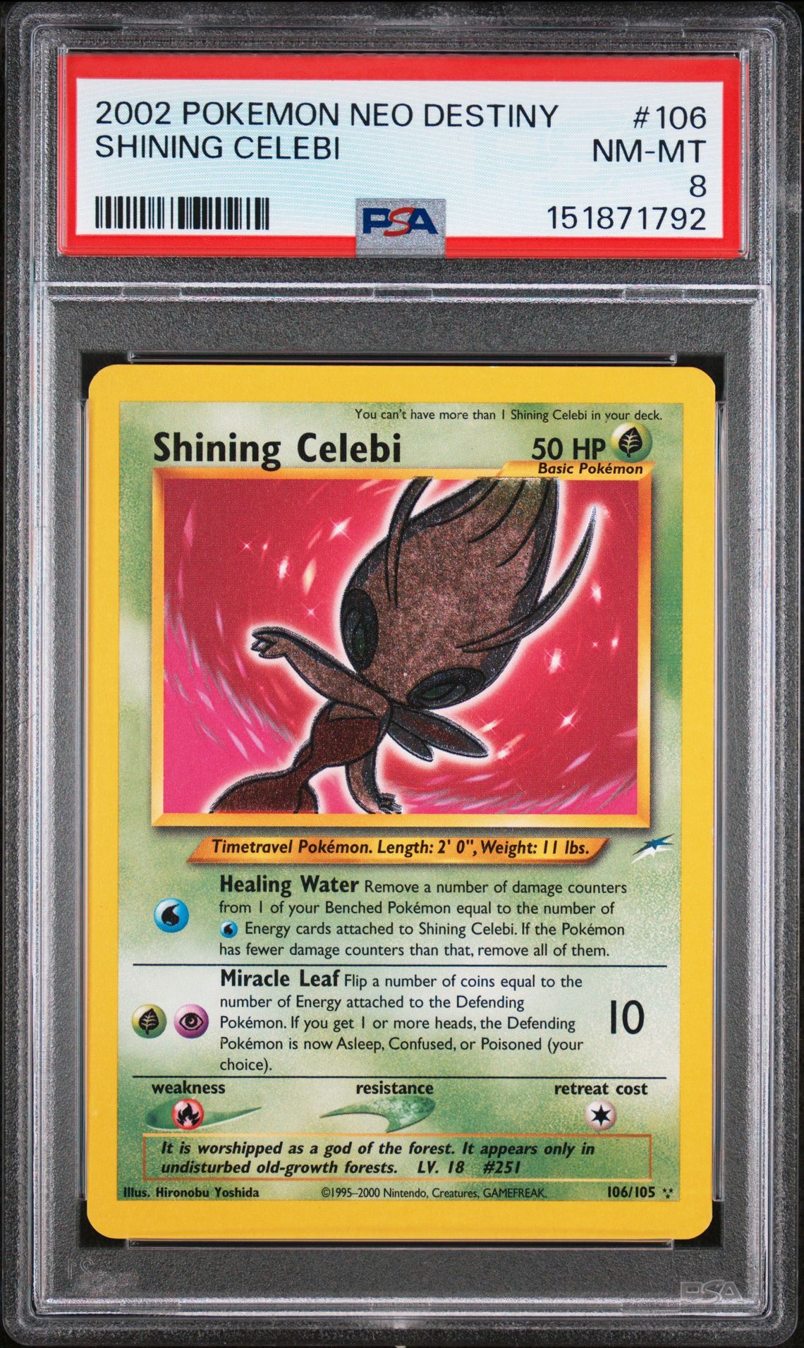 2002 Pokemon POKEMON NEO DESTINY #106 Shining Celebi front