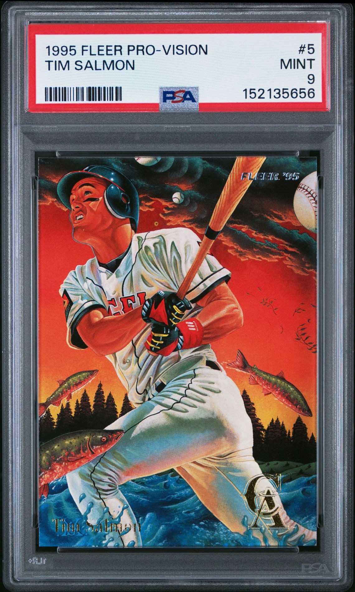 1995 Fleer FLEER PRO-VISION #5 Tim Salmon front