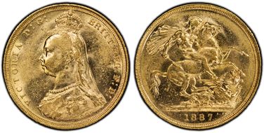 1887-S Sov S-3868A 1st Obverse Small Spread JEB MS61