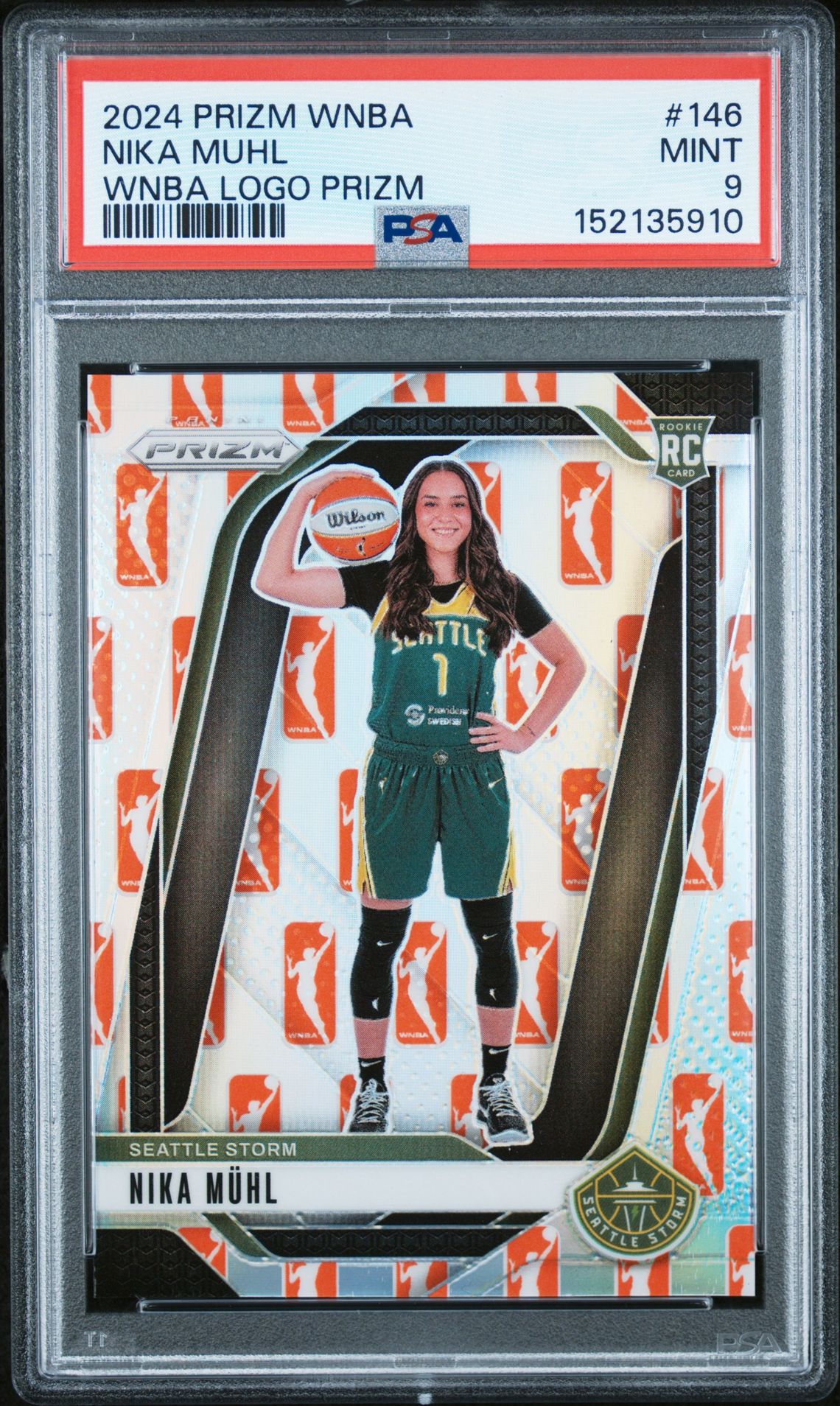 2024 Panini PANINI PRIZM WNBA WNBA LOGO PRIZM #146 Nika Muhl front