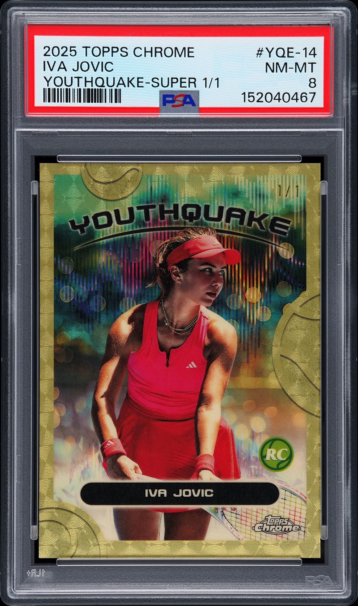 2025 Topps Chrome TOPPS CHROME TENNIS YOUTHQUAKE SUPER 1/1 #YQE-14 Iva Jovic front