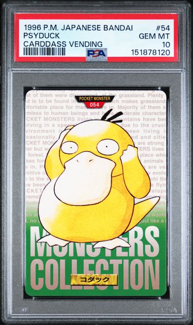 Psyduck card PSA 10, cert 151878120