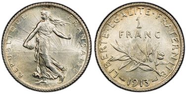 1913 1 Fr Gad-467 F-217 MS65