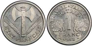 1942 1 Fr Gad-471 F-222 Lourde MS64