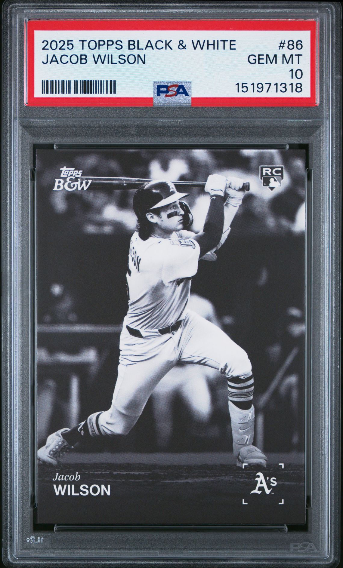 2025 Topps TOPPS BLACK AND WHITE #86 Jacob Wilson front