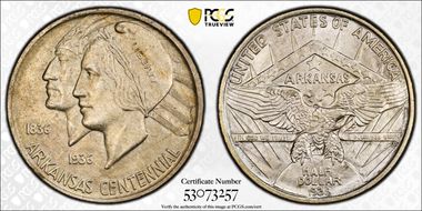 1938 50C Arkansas MS66