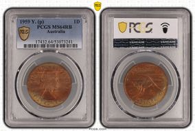 1959 Y. (p) 1D MS64RB